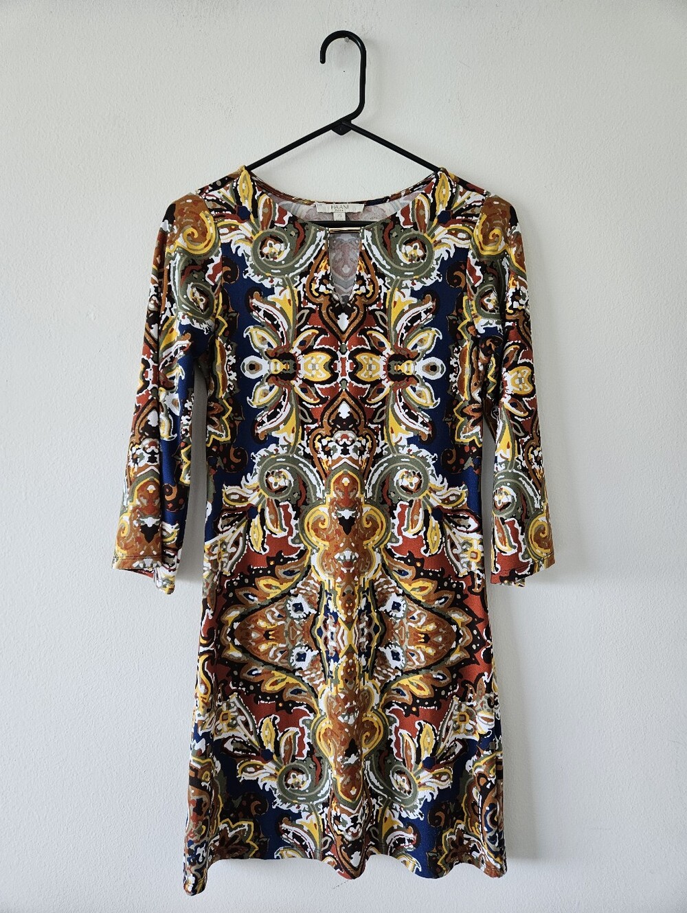 💥Haani Multicolor Paisley Long Sleeve Shift Dress size small 💥